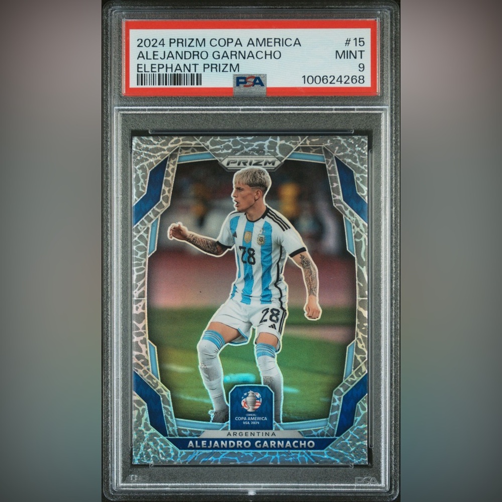 2024 Alejandro Garnacho Prizm Copa America Elephant #15 PSA 9 Argentina